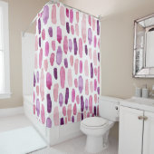 Waterverf Splashes: roze, Paarse. Douchegordijn (In situ)