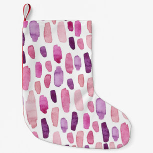 Waterverf Splashes: roze, Paarse. Kleine Kerstsok
