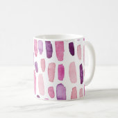 Waterverf Splashes: roze, Paarse. Koffiemok (Voorkant rechts)