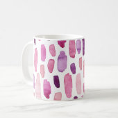 Waterverf Splashes: roze, Paarse. Koffiemok (Voorkant links)