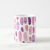 Waterverf Splashes: roze, Paarse. Koffiemok (Center)