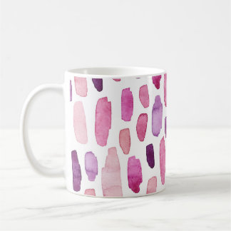 Waterverf Splashes: roze, Paarse. Koffiemok