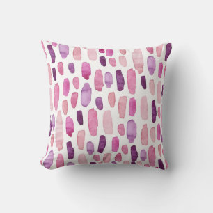 Waterverf Splashes: roze, Paarse. Kussen