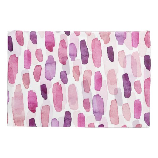 Waterverf Splashes: roze, Paarse. Kussensloop (Achterkant)