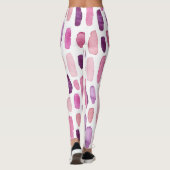 Waterverf Splashes: roze, Paarse. Leggings (Achterkant)