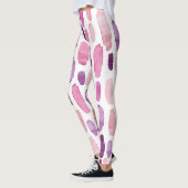 Waterverf Splashes: roze, Paarse. Leggings (Links)