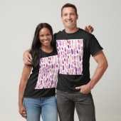 Waterverf Splashes: roze, Paarse. T-shirt (Unisex)