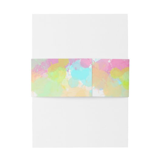 Waterverf Splashes van het Kleurrijke Abstracte Ve Uitnodigingen Wikkel (Achterkant Voorbeeld)