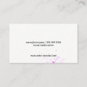 Waterverf Splat Artistic Expressive Visitekaartje (Achterkant)