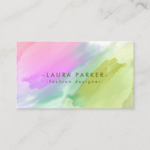 Waterverf Splatter Abstract Makeup Minimale artist Visitekaartje