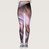 Waterverf Splatter Abstract Penseelstreken Canvas Leggings (Voorkant)