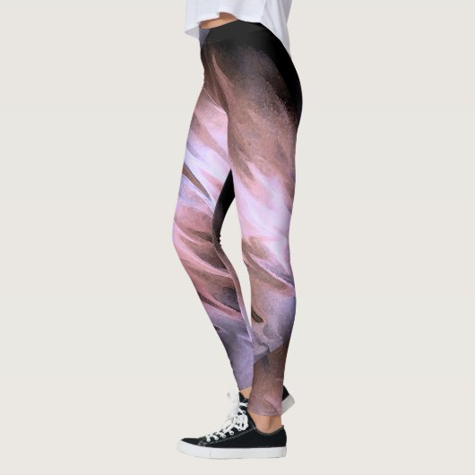 Waterverf Splatter Abstract Penseelstreken Canvas Leggings (Links)