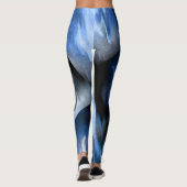 Waterverf Splatter Abstract Penseelstreken Canvas Leggings (Achterkant)