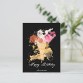 Waterverf Splatter Birthday Ice crème Briefkaart (Staand voorkant)