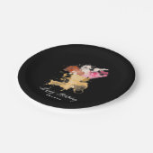 Waterverf Splatter Birthday Ice crème Papieren Bordje (Gekanteld)