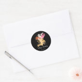Waterverf Splatter Birthday Ice crème Ronde Sticker (Envelop)