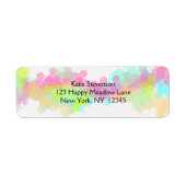 Waterverf Splatter Colorful Abstract Design Etiket (Voorkant)