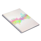 Waterverf Splatter Colorful Abstract Design Notitieboek (Rechterzijde)