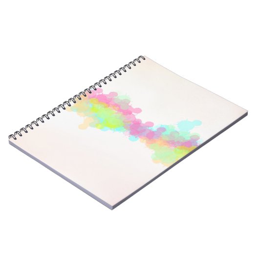 Waterverf Splatter Colorful Abstract Design Notitieboek (Linkerzijde)