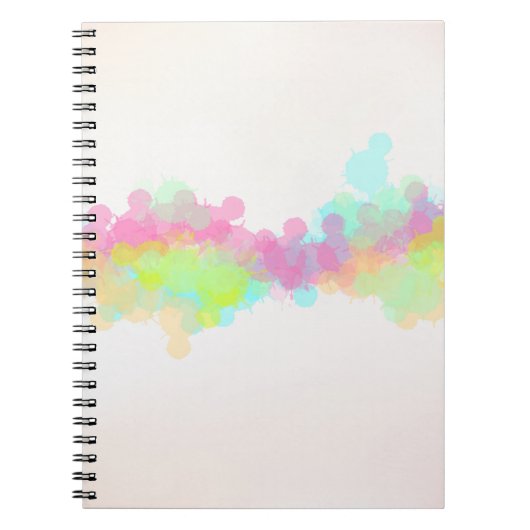 Waterverf Splatter Colorful Abstract Design Notitieboek (Voorkant)