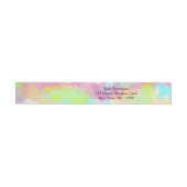 Waterverf Splatter Colorful Abstract Design Omwikkelbaar Adreslabel (Individueel)
