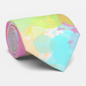 Waterverf Splatter Colorful Abstract Design Stropdas (Opgerold)