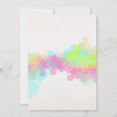 Waterverf Splatter Colorful Abstract Wedding Kaart (Achterkant)