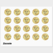 Waterverf Splatter Dank u Abstracte Moderne Ronde Sticker (Vel)