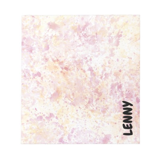 Waterverf Splatter & Drops Notitieblok (Voorkant)