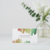 Waterverf Splatter Elegant Abstract Moderne Chic Visitekaartje (Staand voorkant)