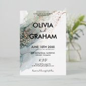  Waterverf Splatter Folie Folie Uitnodiging (Staand Voorkant)