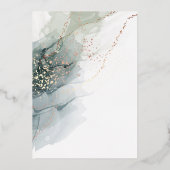 Waterverf Splatter Folie Uitnodiging (Achterkant)