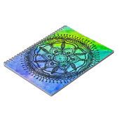 Waterverf Splatter Mandala-laptop. Notitieboek (Linkerzijde)