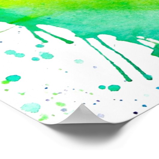 Waterverf Splatter Mandala Poster. Poster (Hoek)