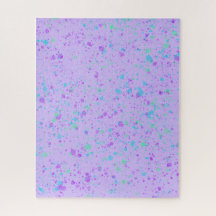 Waterverf Splatter op Paarse puzzel