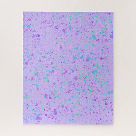 Waterverf Splatter op Paarse puzzel (Verticaal)