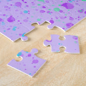 Waterverf Splatter op Paarse puzzel (Zijkant)