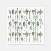 waterverf splatters grijs driehoekspruitpatroon servetten (Voorkant)