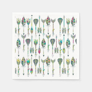 waterverf splatters grijs driehoekspruitpatroon servetten