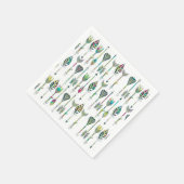 waterverf splatters grijs driehoekspruitpatroon servetten (Hoek)