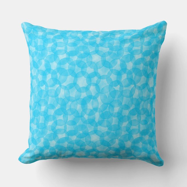 Waterverf spleetpatroon - Sky Blue Kussen (Voorkant)