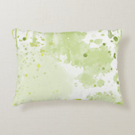 Waterverf Spletters Groen en Sage Accent Kussen