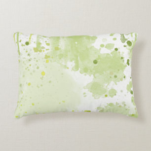 Waterverf Spletters Groen en Sage Accent Kussen