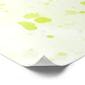 Waterverf Spletters Groen en Sage Poster (Hoek)