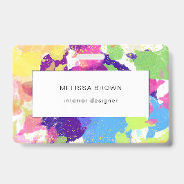 Waterverf Spletters kleurrijke Abstracte moderne Badge