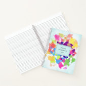 Waterverf Spletters kleurrijke Abstracte moderne Notitieboek (Binnen)