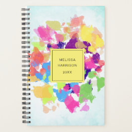 Waterverf Spletters kleurrijke Abstracte moderne Planner