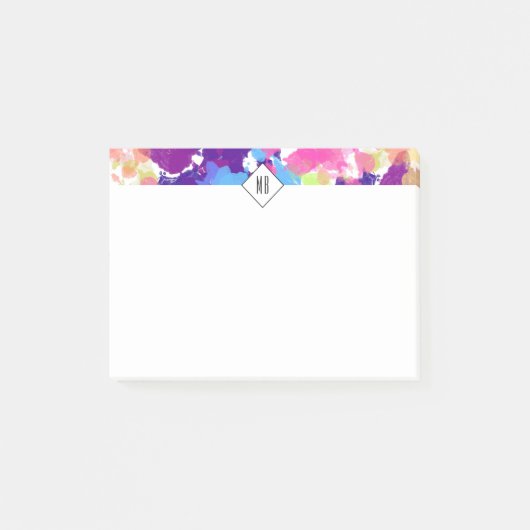 Waterverf Spletters kleurrijke Abstracte moderne Post-it® Notes (Voorkant)