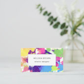 Waterverf Spletters kleurrijke Abstracte moderne Visitekaartje (Staand voorkant)