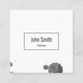 WATERVERF SPLOTCHES VISITEKAARTJE IN GRAY